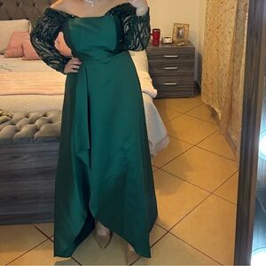 Emerald green gown